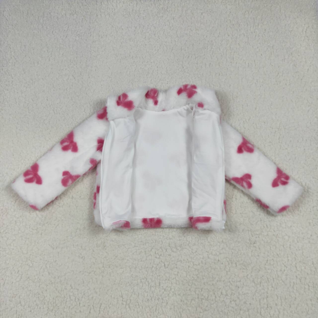 USA SHOP Baby girls pink bow jacket pullover coat