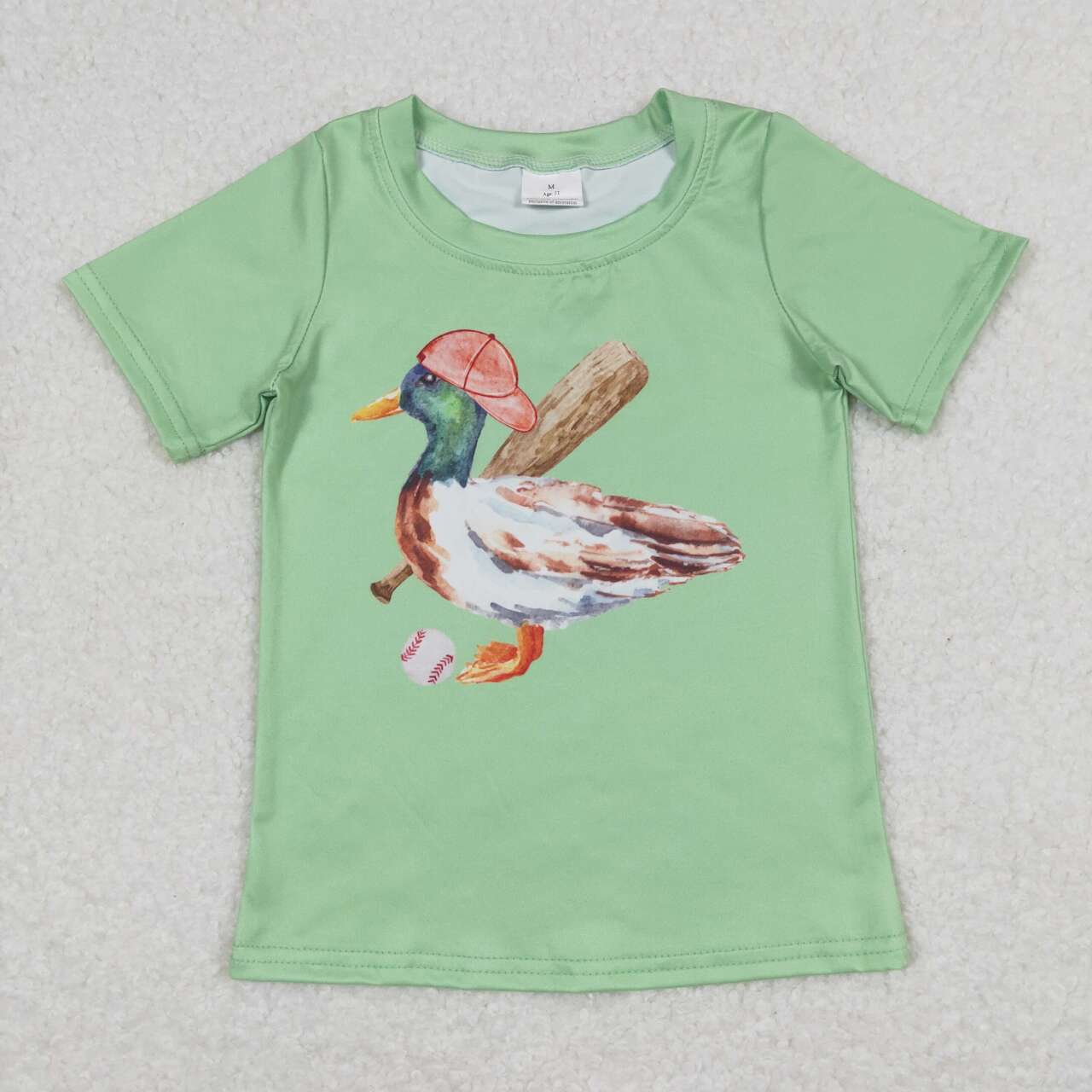 baby boy  mallard duck baseball shirt