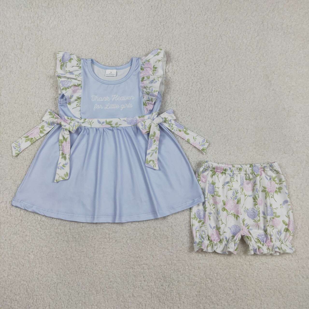 Thank heaven for girls top matching shorts girls summer outfit