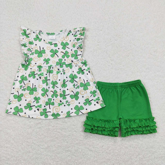 Saint Patrick's Day matching shorts outfit