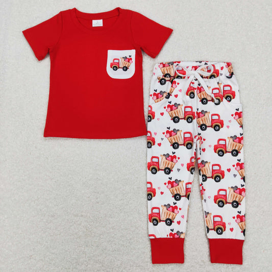 boy heart truck valentines outfit