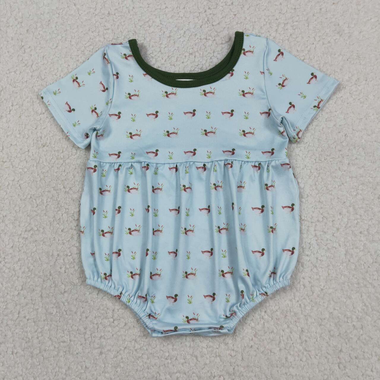toddle girl short sleeve mallard duck romper
