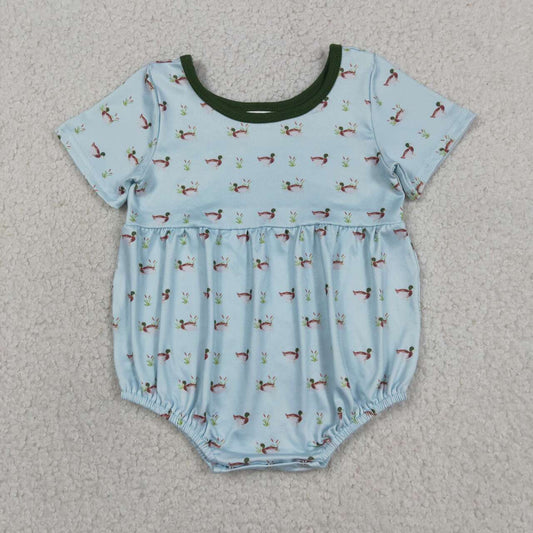 toddle girl short sleeve mallard duck romper