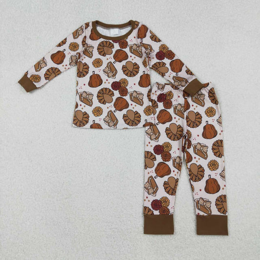 Thanksgiving turkey shirt matching pants pajama set
