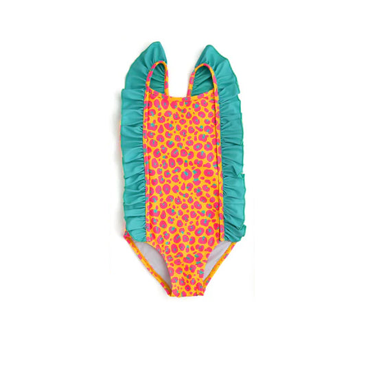 infant baby girls cheetah one piece summer bathing suit