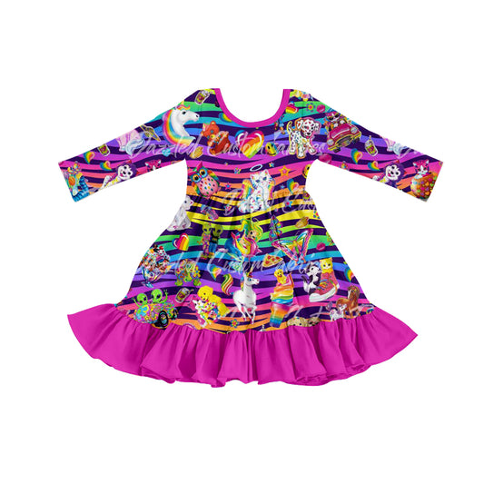 Baby girl long sleeve cartoon dress