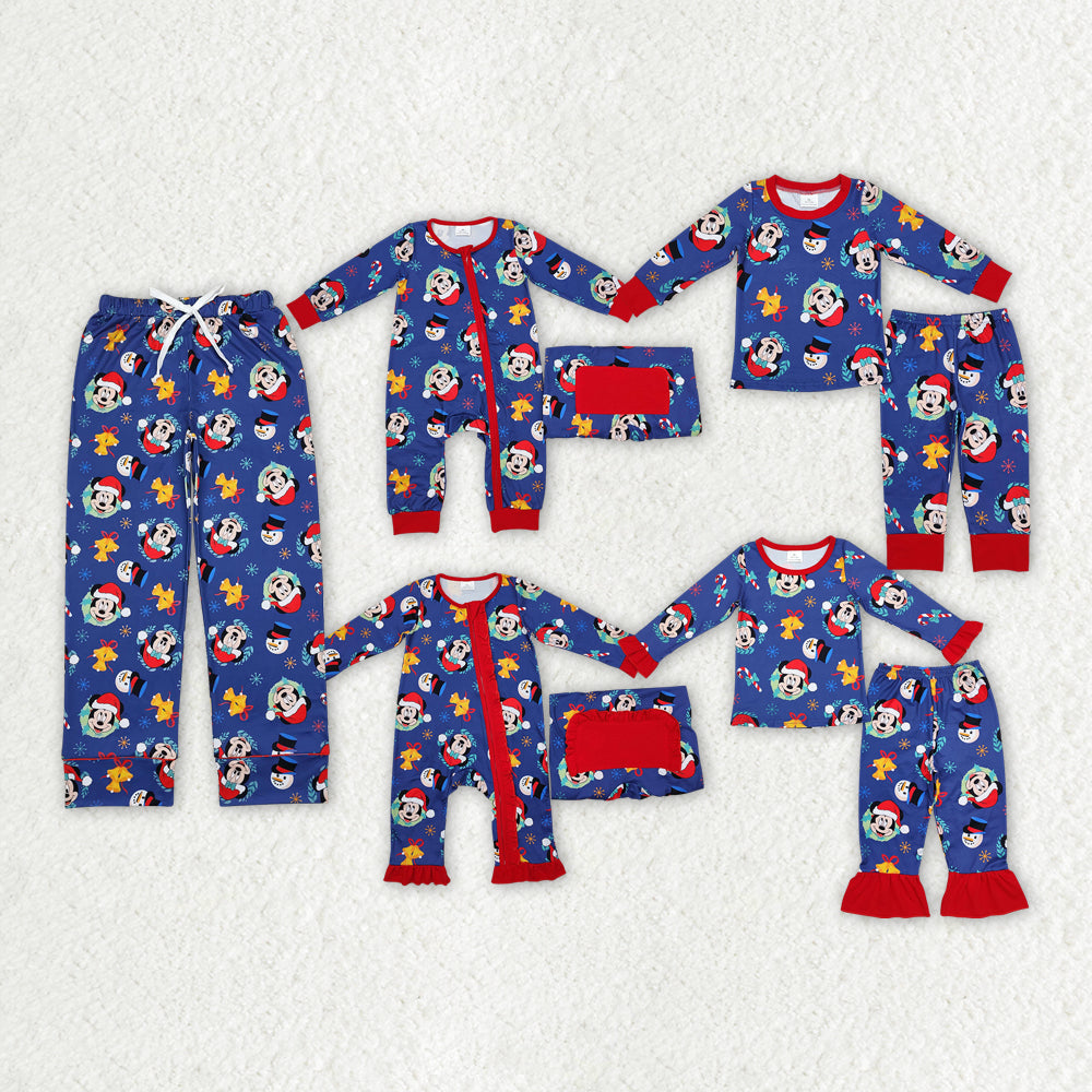 wholesale kids boy christmas cartoon sister brother matching pajama set