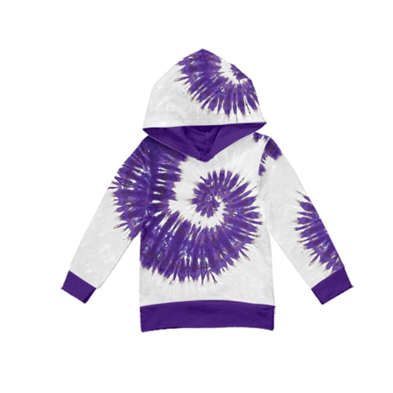 Adult women long sleeve tie dye hoodie top
