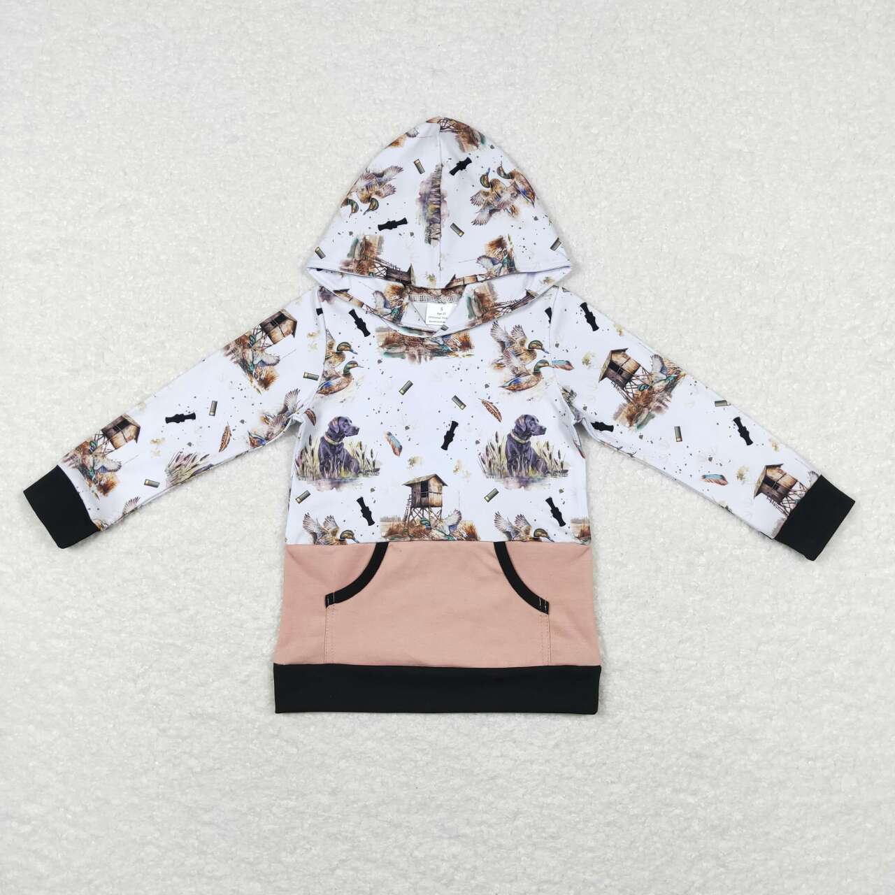 mallard duck baby boy long sleeve hoodie  top