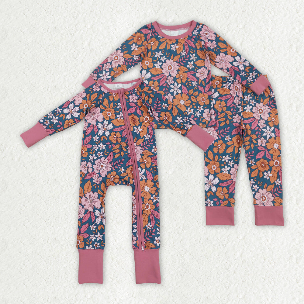 Floral design baby long sleeve spring fall clothes