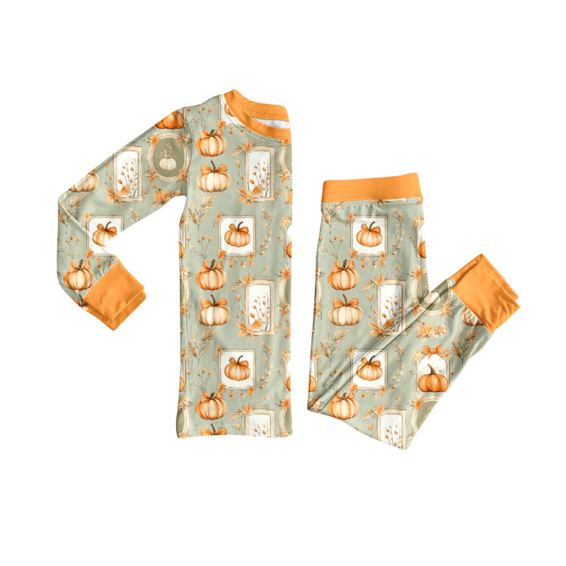 toddle girls fall pumpkin deisgn outfit