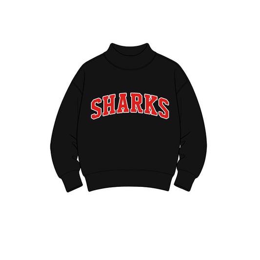 Kids letter print long sleeve mock top