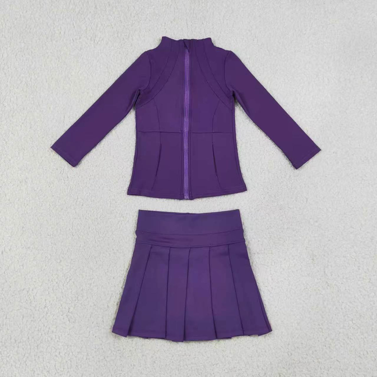 Hot pink yoga pullover top matching skorts girls outfit