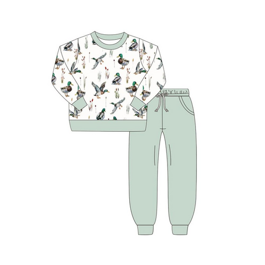 baby boy cute duck long sleeve design outfit