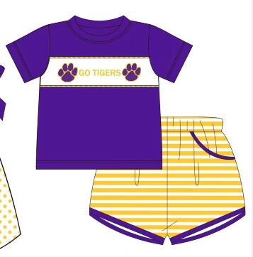 toddle boy short sleeve team outfit