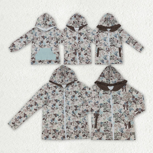 Mommy and me wholesale kids girls camo hoodie top