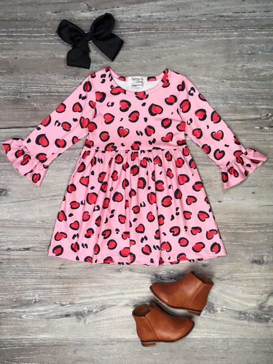 red heart valentines day dress