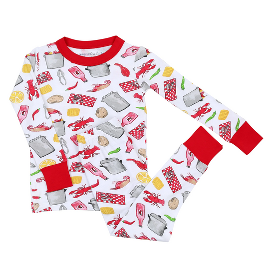 baby crawfish potato corn long sleeve outfit