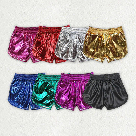 toddle girls dark blue p-leather summer shorts