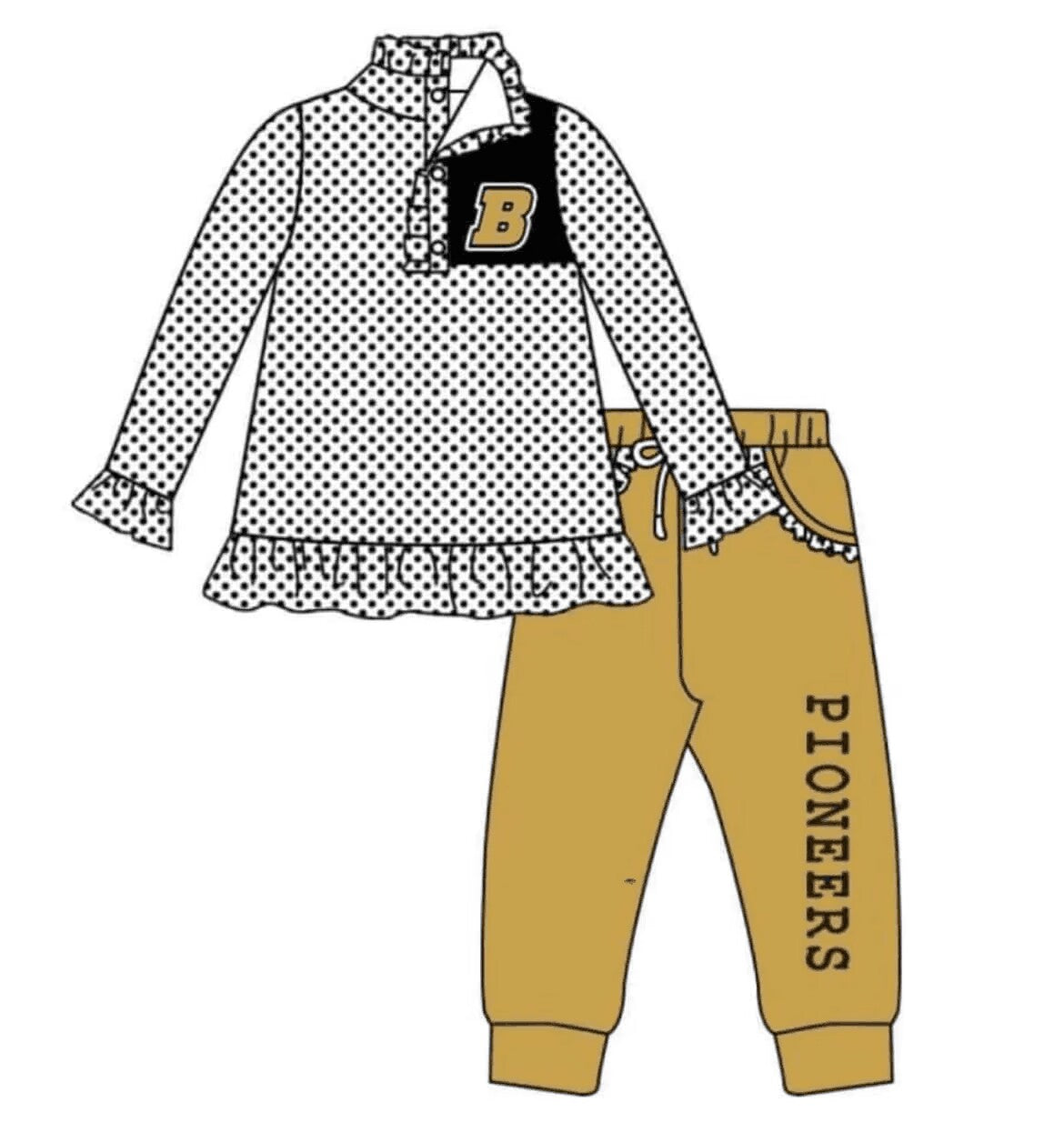 baby boy team design long sleeve outfit