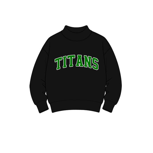 Adult long sleeve letter print mock top