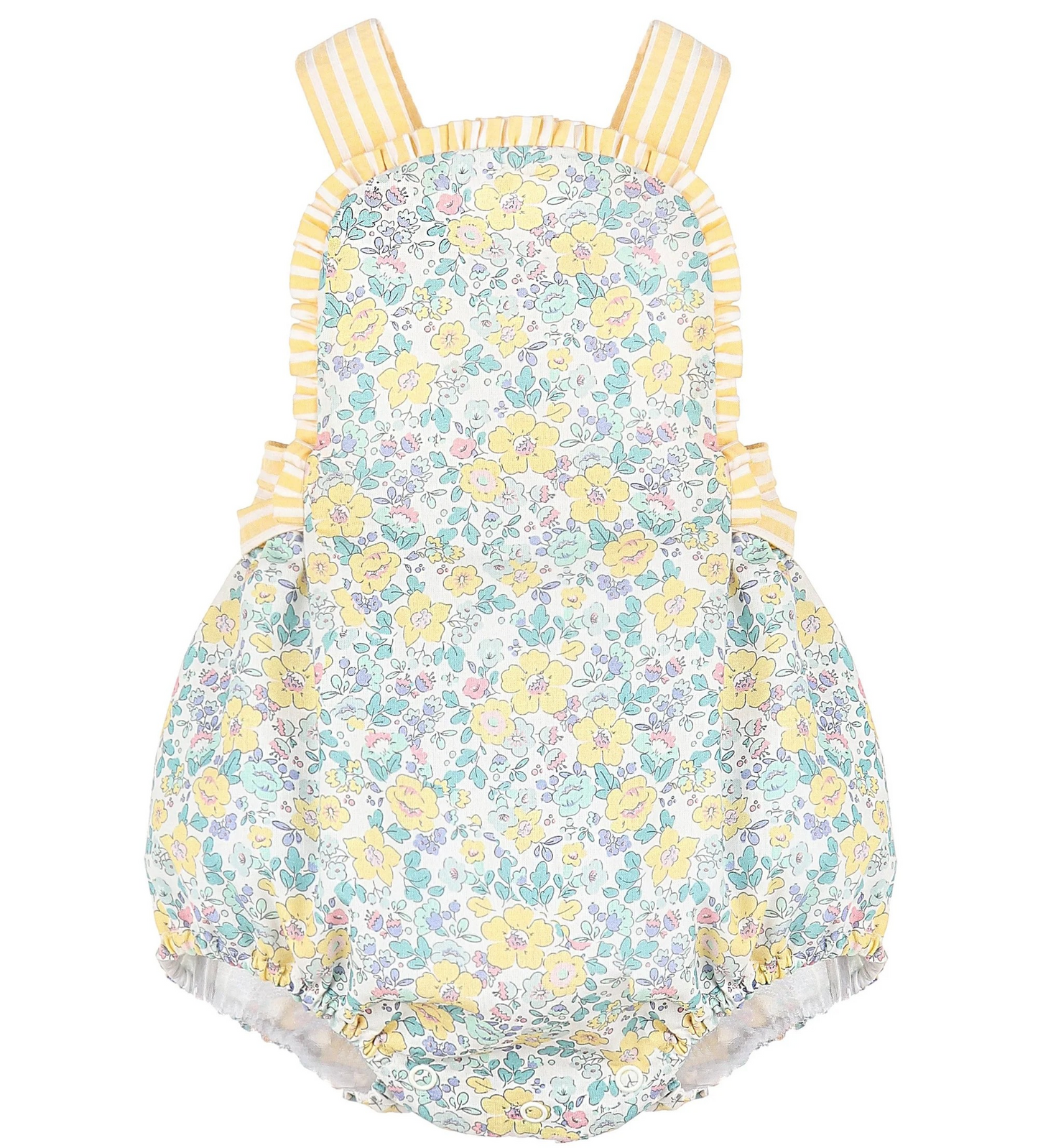 toddle baby girl yellow floral summer romper