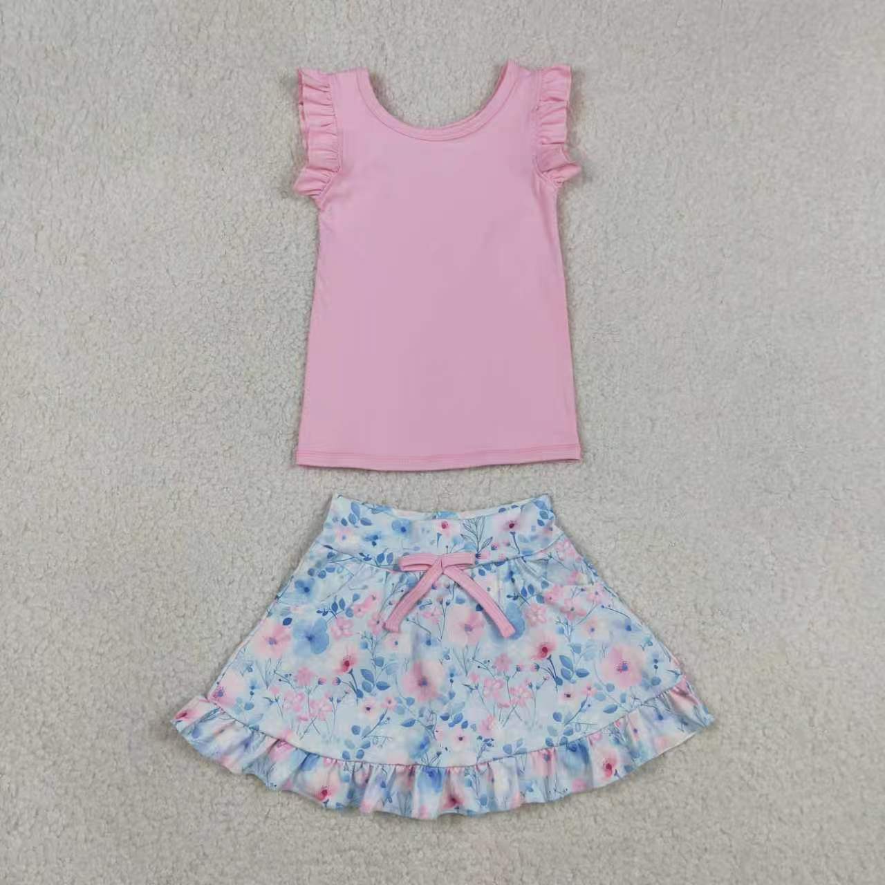 Lavender tank top matching yoga skirts girls active wear outfit