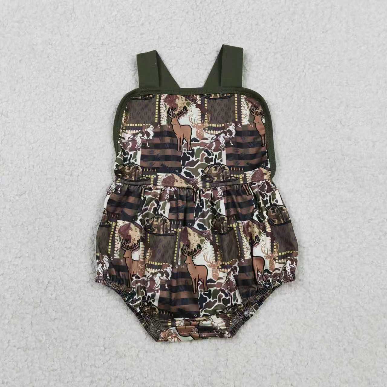 Duck deer camo top matching shorts boy summer outfit