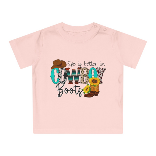 Life is better in cowboy boots pink shirts
