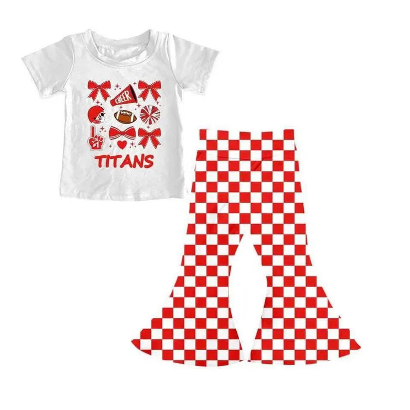 Toddle baby girls custom team short sleeve outfit