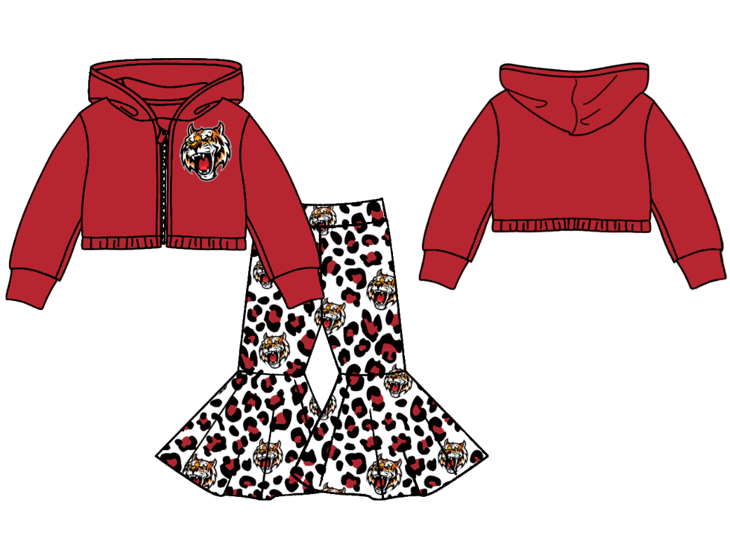 custom order baby girls  team jacket bell pants outfit