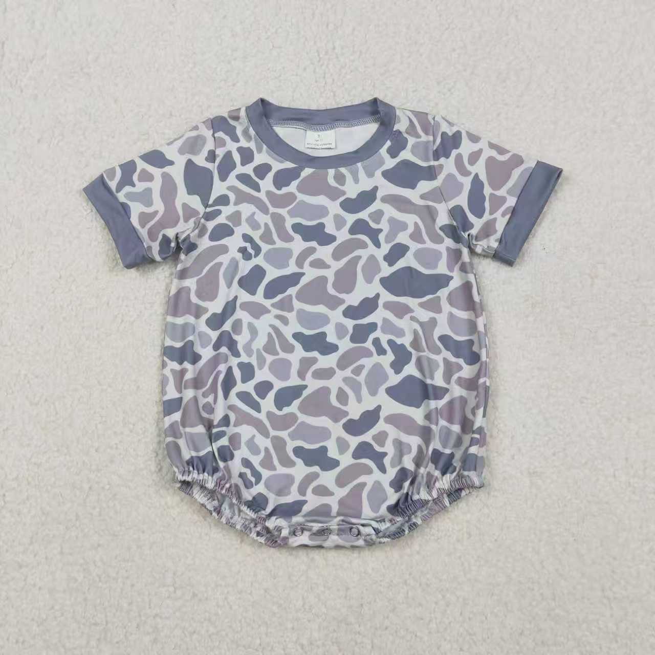 toddle boy short sleeve camo romper