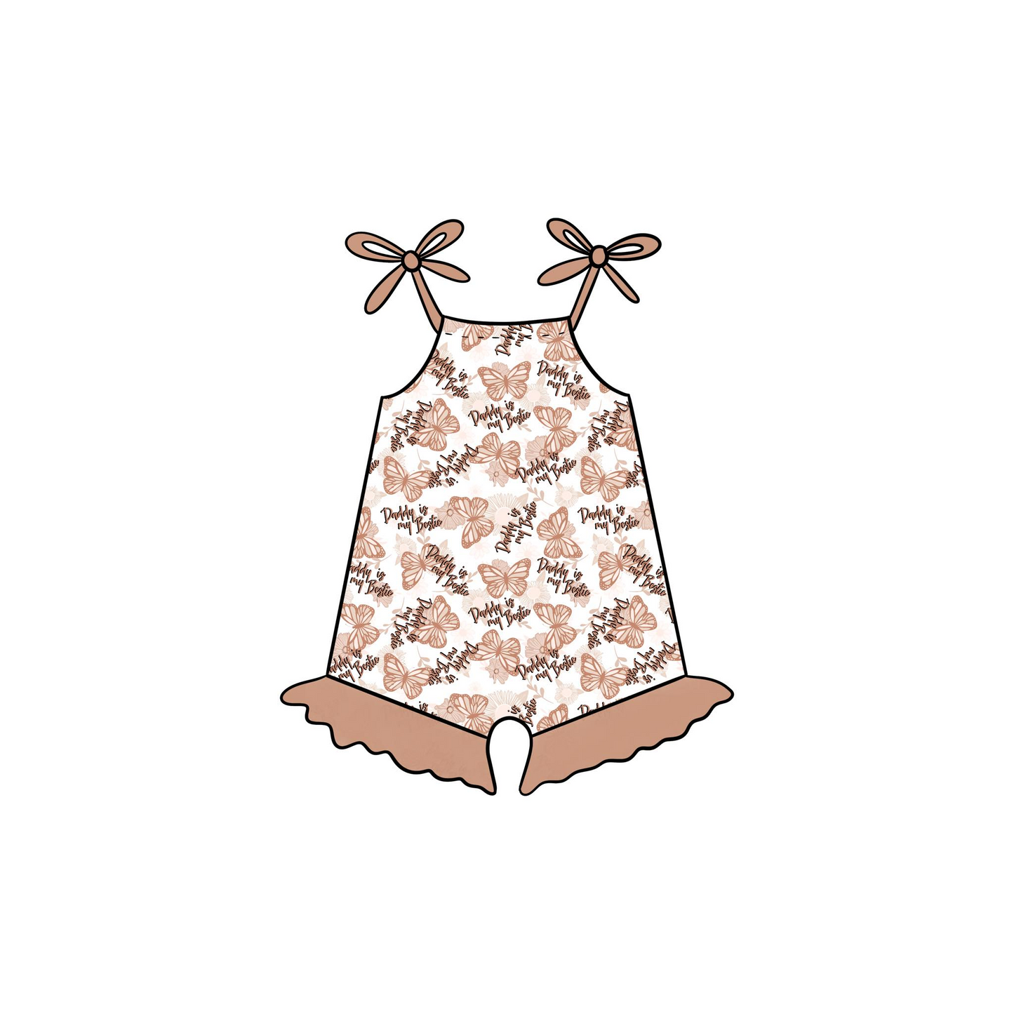 daddy is my bestie romper jumpsuit