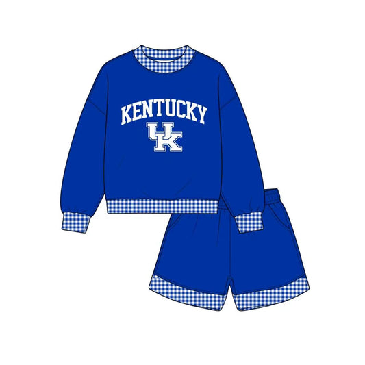 KENTUCKY long sleeve pullover top matching shorts girls outfit preorder
