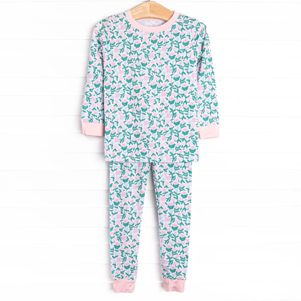 Kids baby flowers design matching pajam set