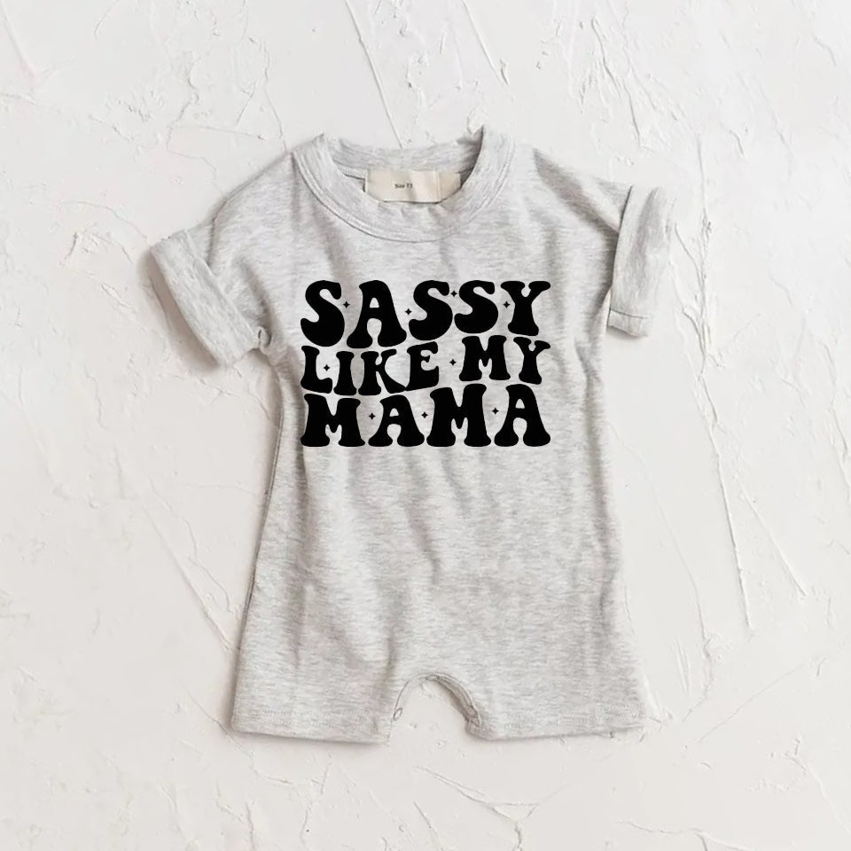 Sassy like my Mama kids short sleeve romper