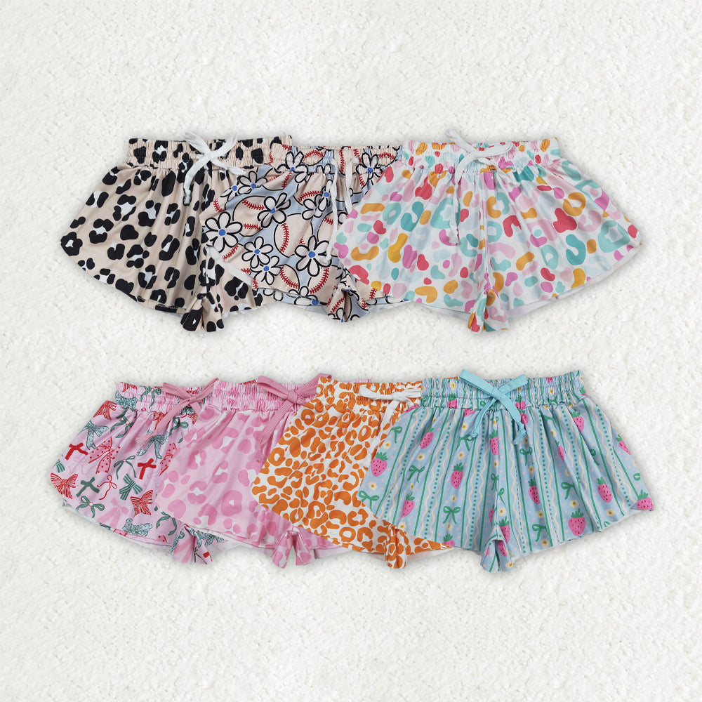 Toddle baby girls colorful bow shorts