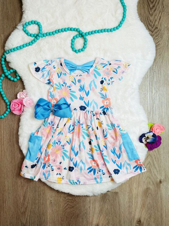 infant baby girls wholesale floral dress