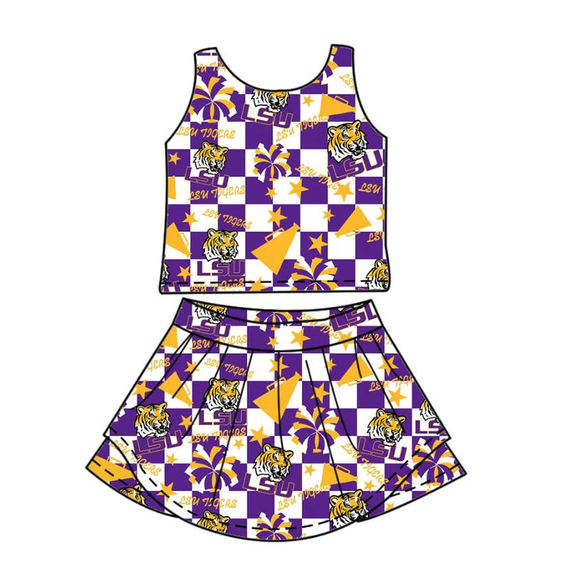 toddle girls custom team skirt set
