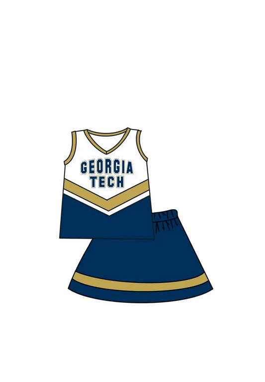 baby girls cheer skirt 2pcs outfit