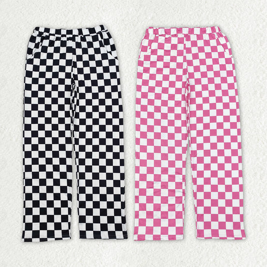 Adult women matching checkered pants