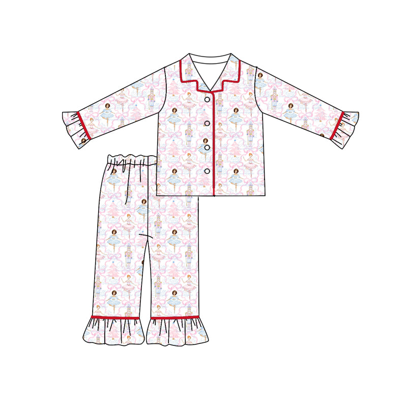 baby kids girl Christmas soldier pajama set