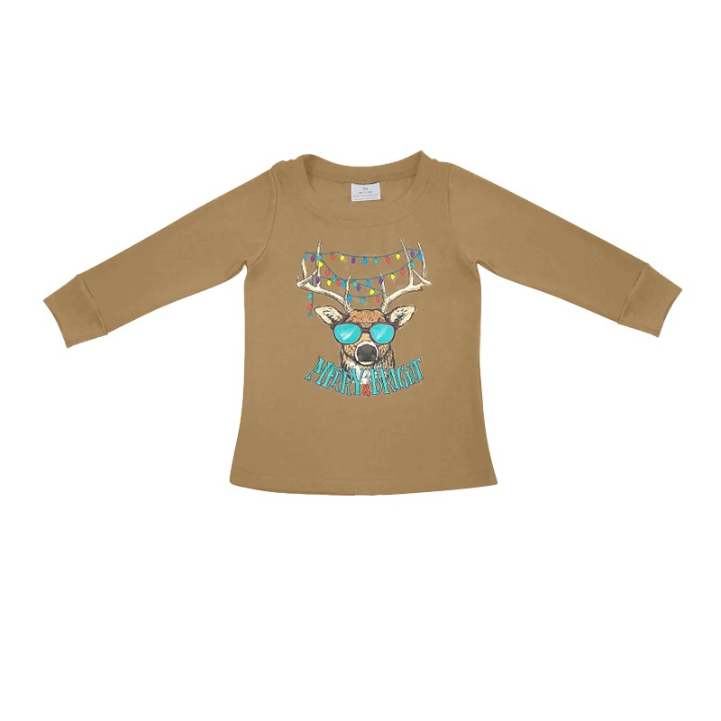 baby boy long sleeve Christmas reindder top