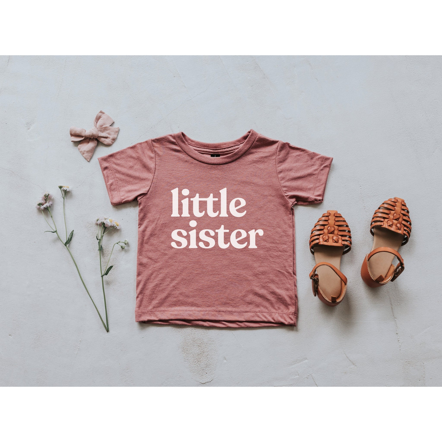 little sister short sleeve baby girls shirt