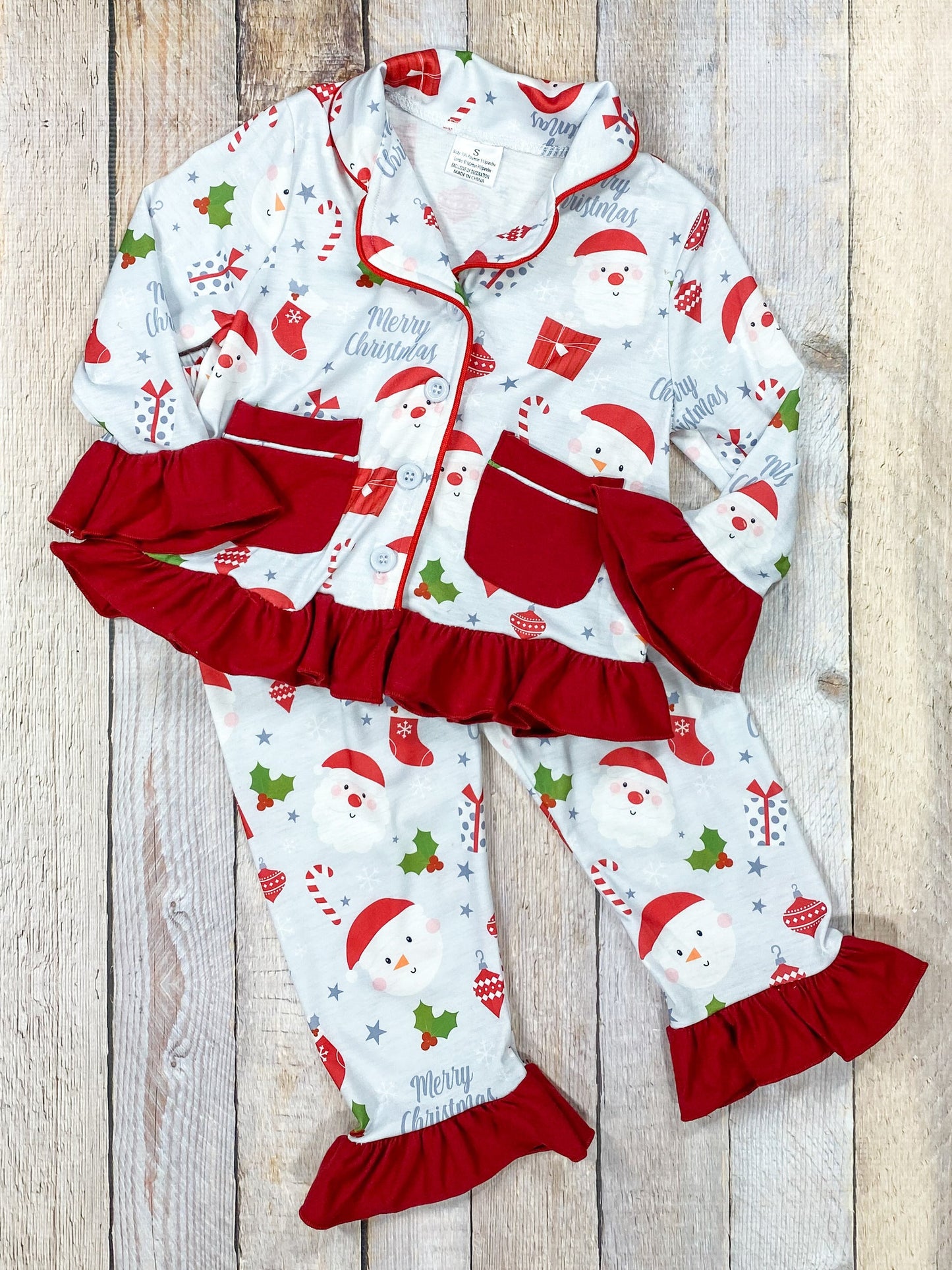 Merry Christmas wholesale fall winter long sleeve pajama set