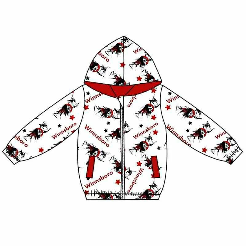 Kids baby long sleeve custom team hoodie top