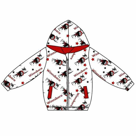 Kids baby long sleeve custom team hoodie top