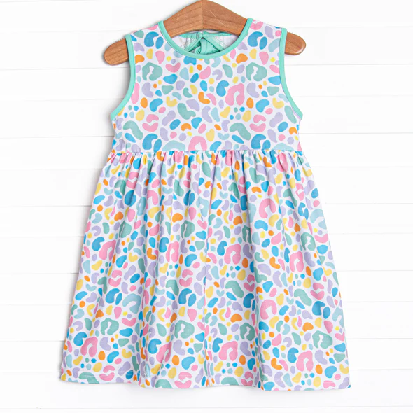 rainbow cheetah boutique dress