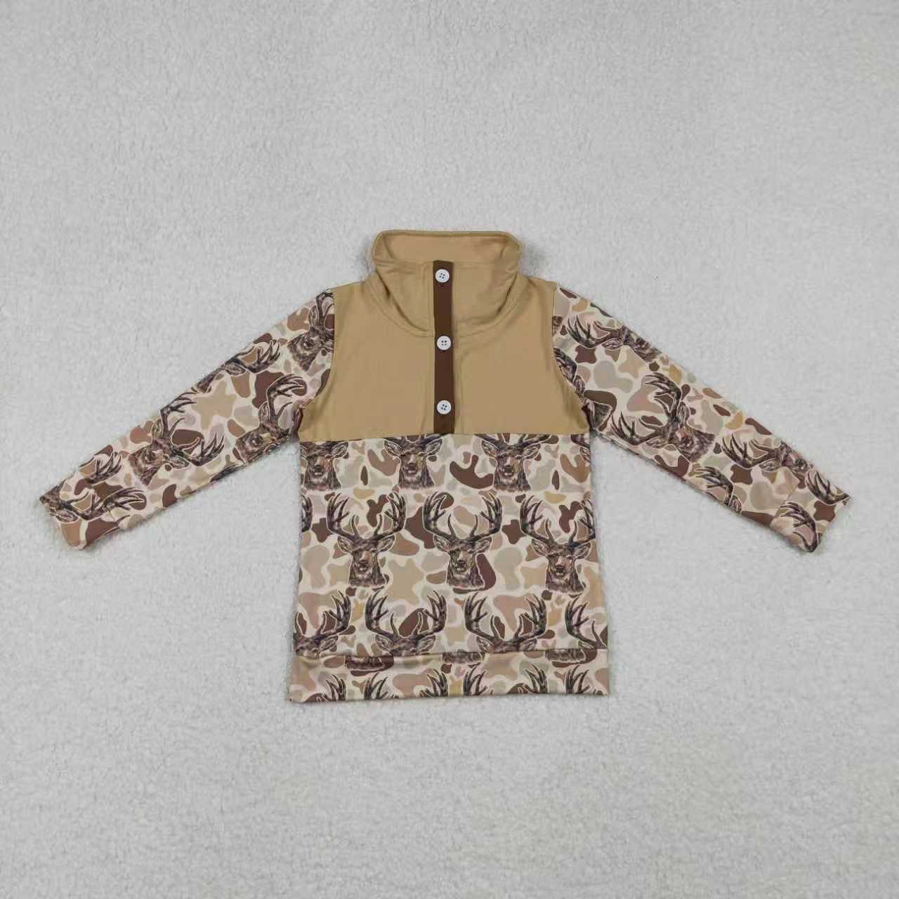 Camo deer kids boy matching hoodie set