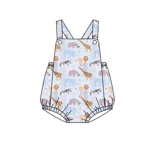 newborn baby girls zoo animal romper